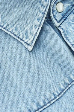 Ba&Sh ADALI chemise denim longue BLEU