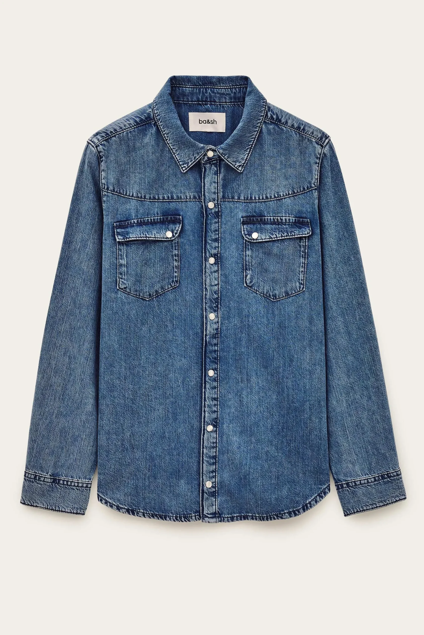 Ba&Sh ADALI chemise denim longue BLEU