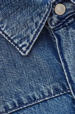 Ba&Sh ADALI chemise denim longue BLEU