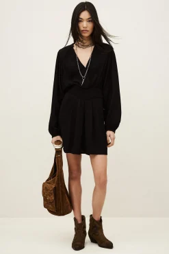 Ba&Sh ALANA robe courte cache-coeur NOIR Best
