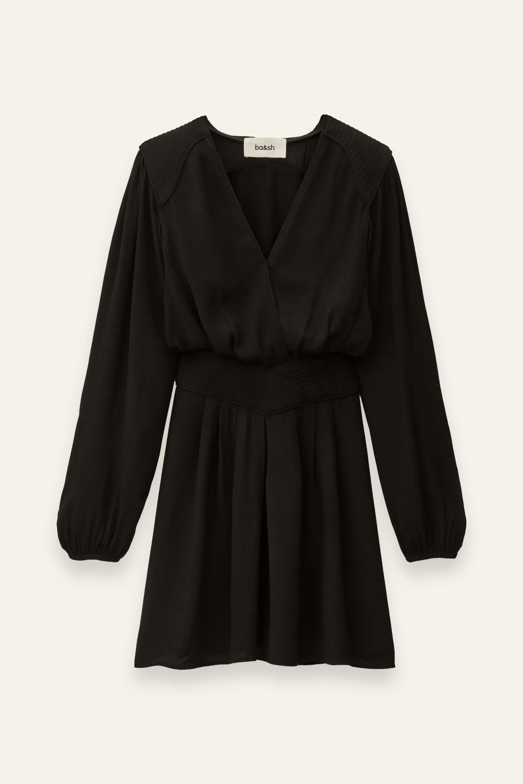 Ba&Sh ALANA robe courte cache-coeur NOIR Best