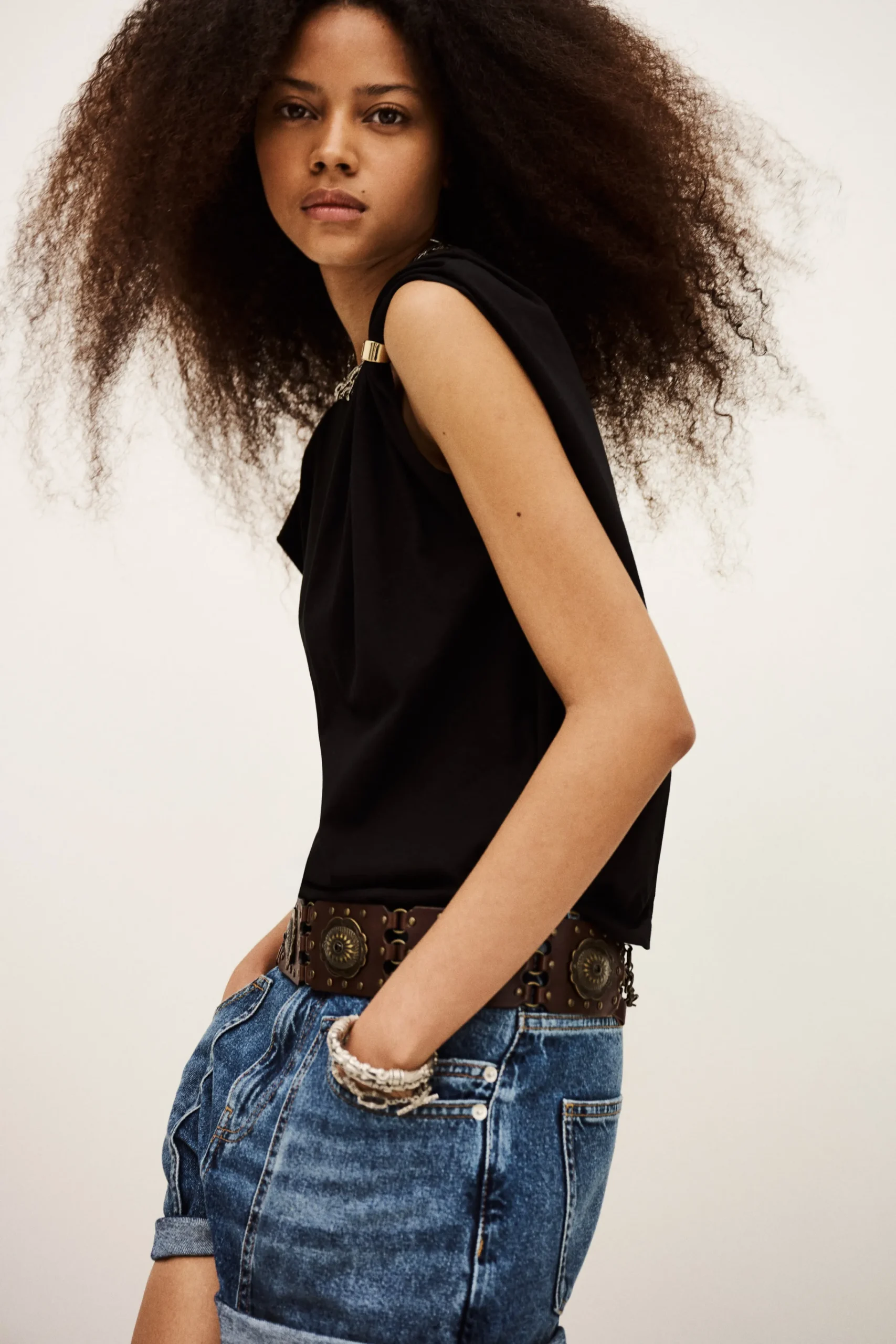 Ba&Sh ALLIA t-shirt manches courtes NOIR Sale