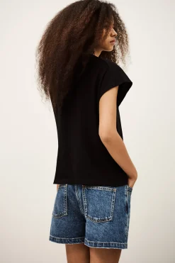 Ba&Sh ALLIA t-shirt manches courtes NOIR Sale