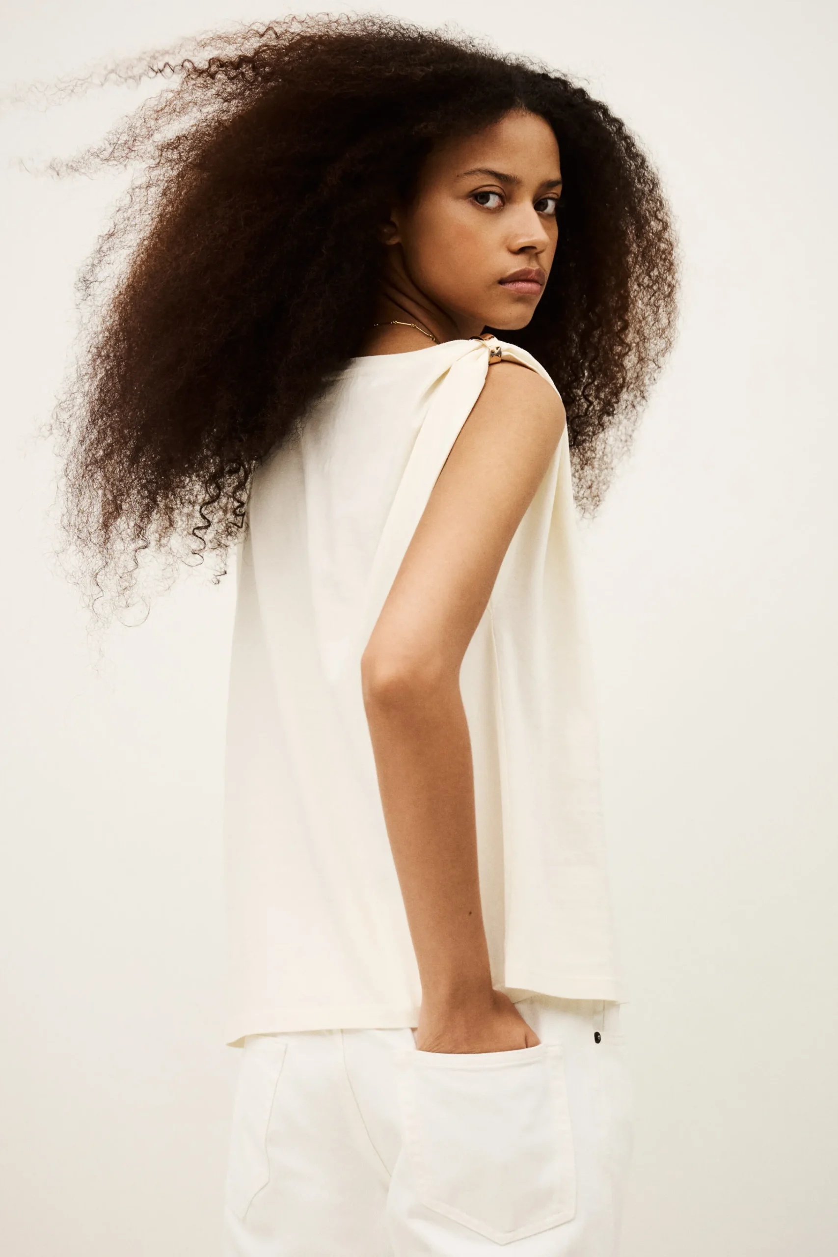 Ba&Sh ALLIA t-shirt manches courtes ECRU Hot