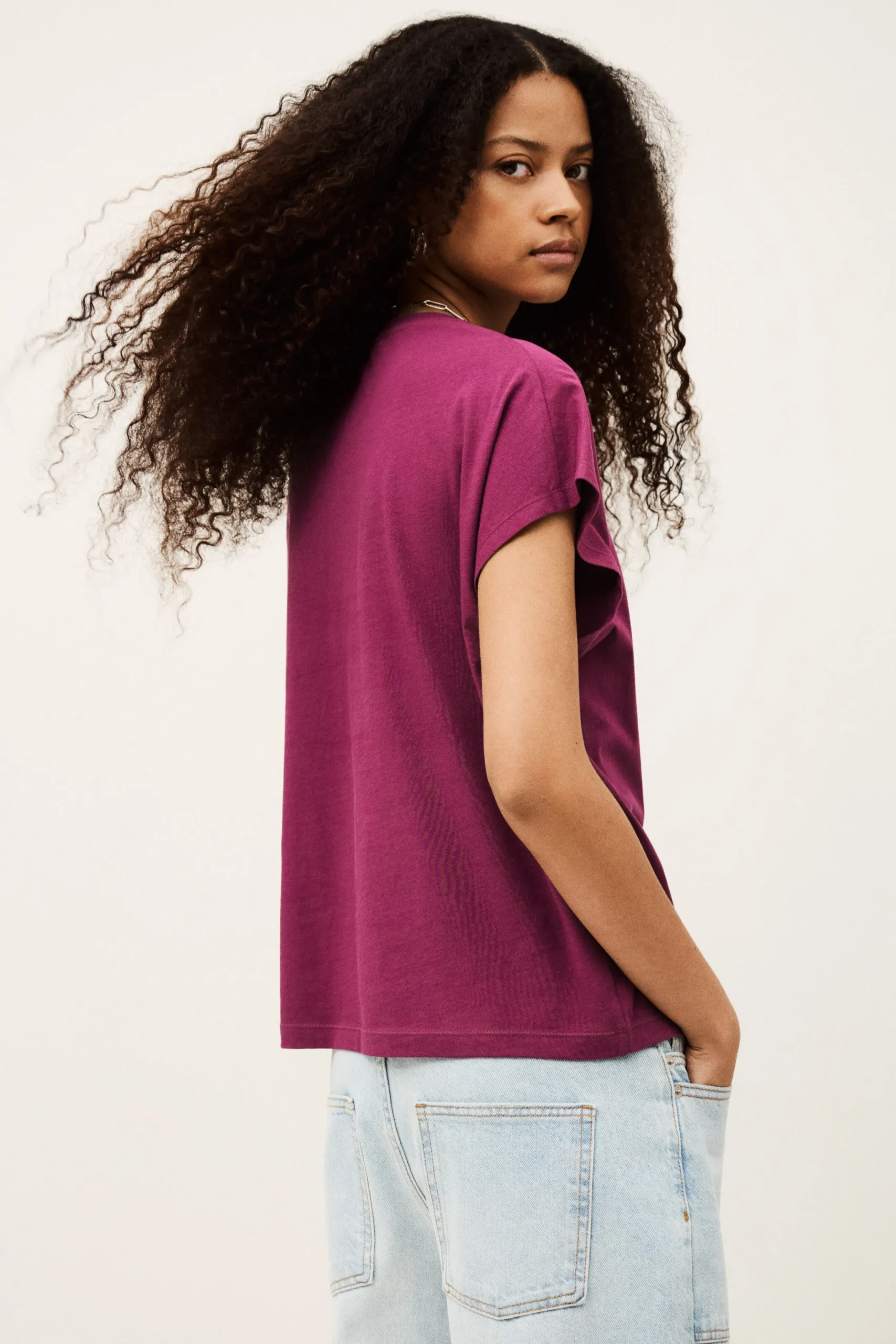Ba&Sh ALLIA t-shirt manches courtes VIOLET Clearance