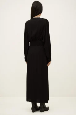 Ba&Sh AMBRA robe midi élégante NOIR Discount
