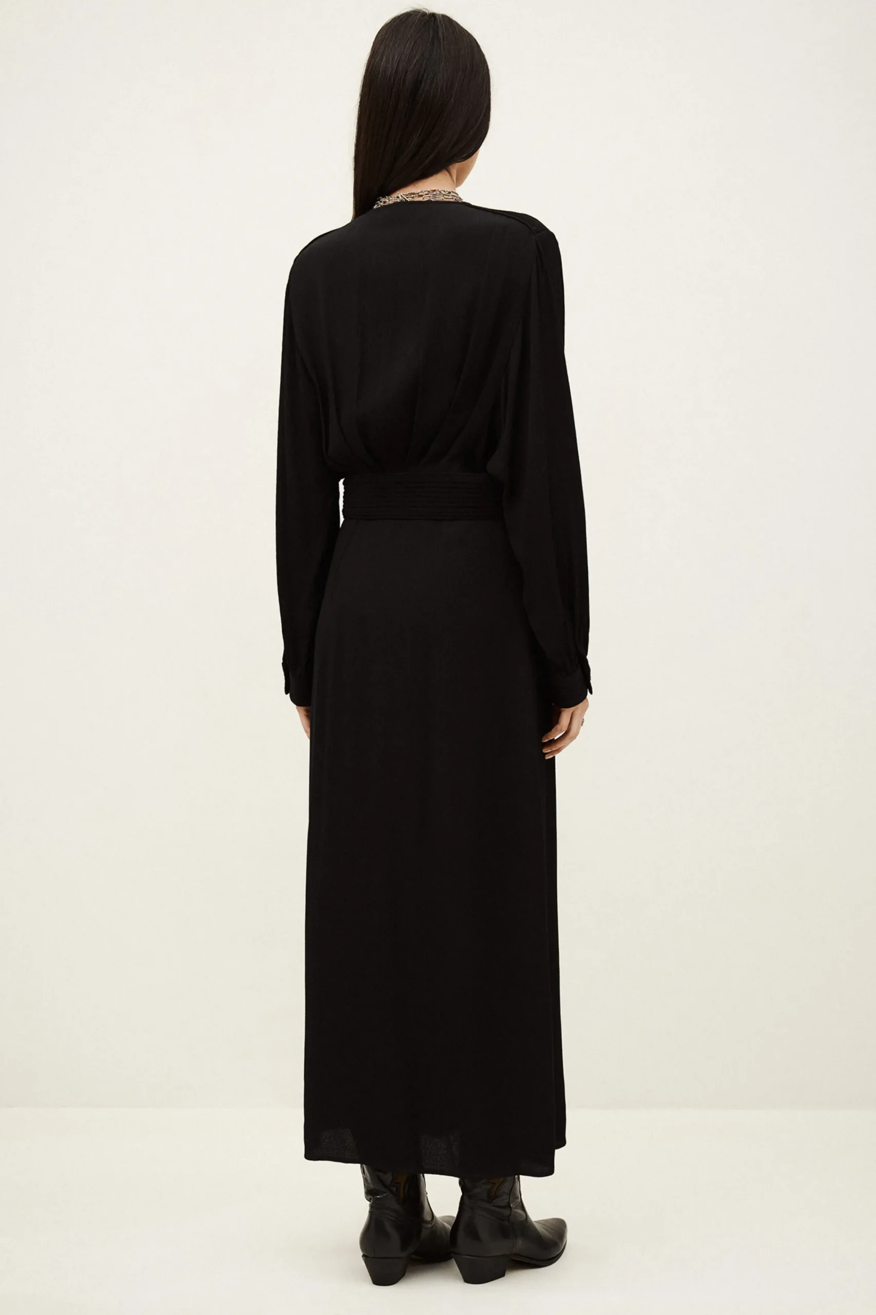 Ba&Sh AMBRA robe midi élégante NOIR Discount