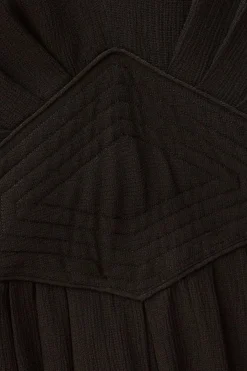 Ba&Sh AMBRA robe midi élégante NOIR Discount