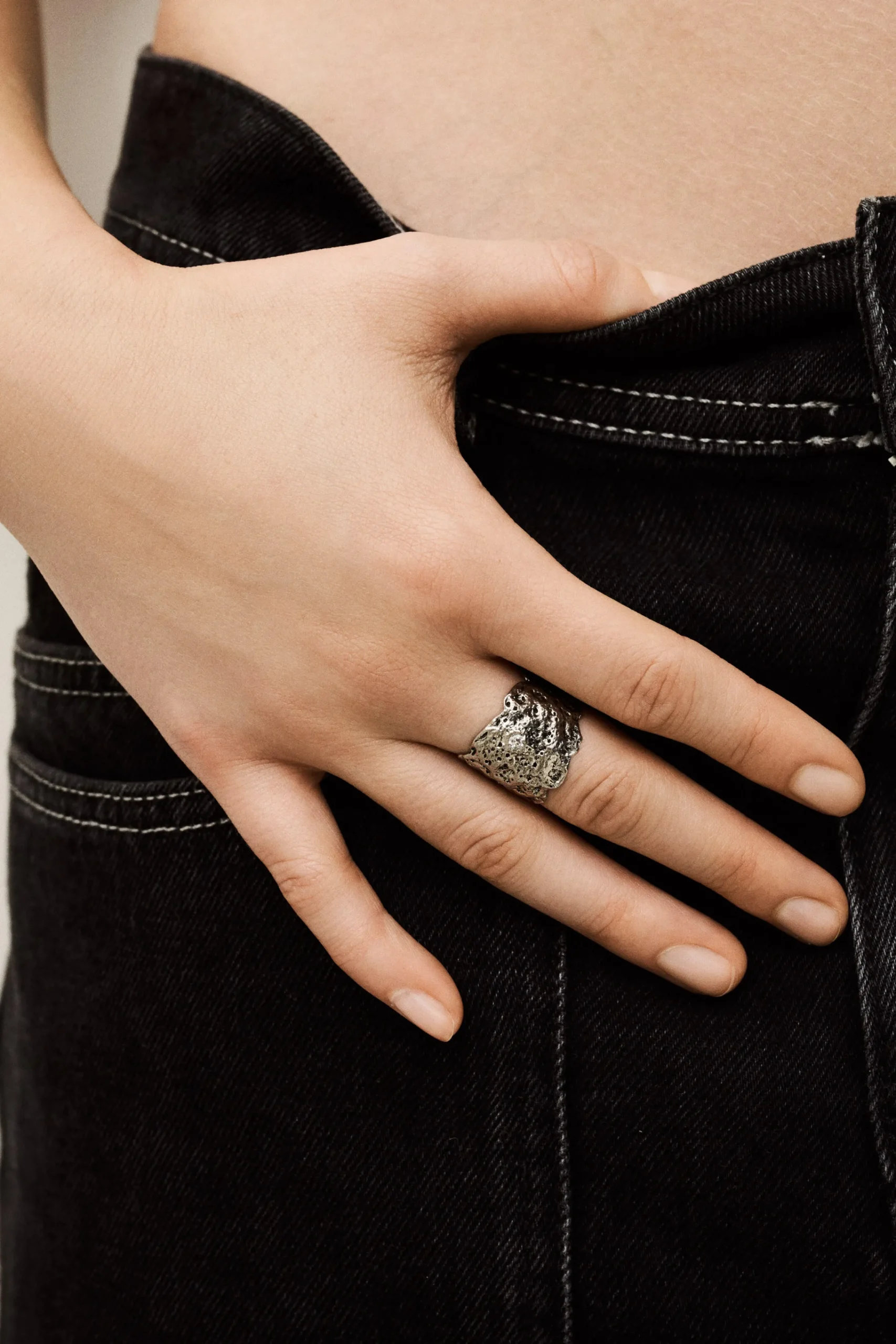 Ba&Sh ANAE bague zircon GRIS Hot