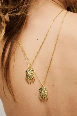 Ba&Sh ANOUCHKA collier pendentif zircon DORE Sale
