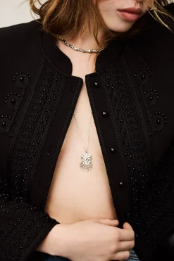 Ba&Sh ANOUCHKA collier pendentif zircon GRIS Online