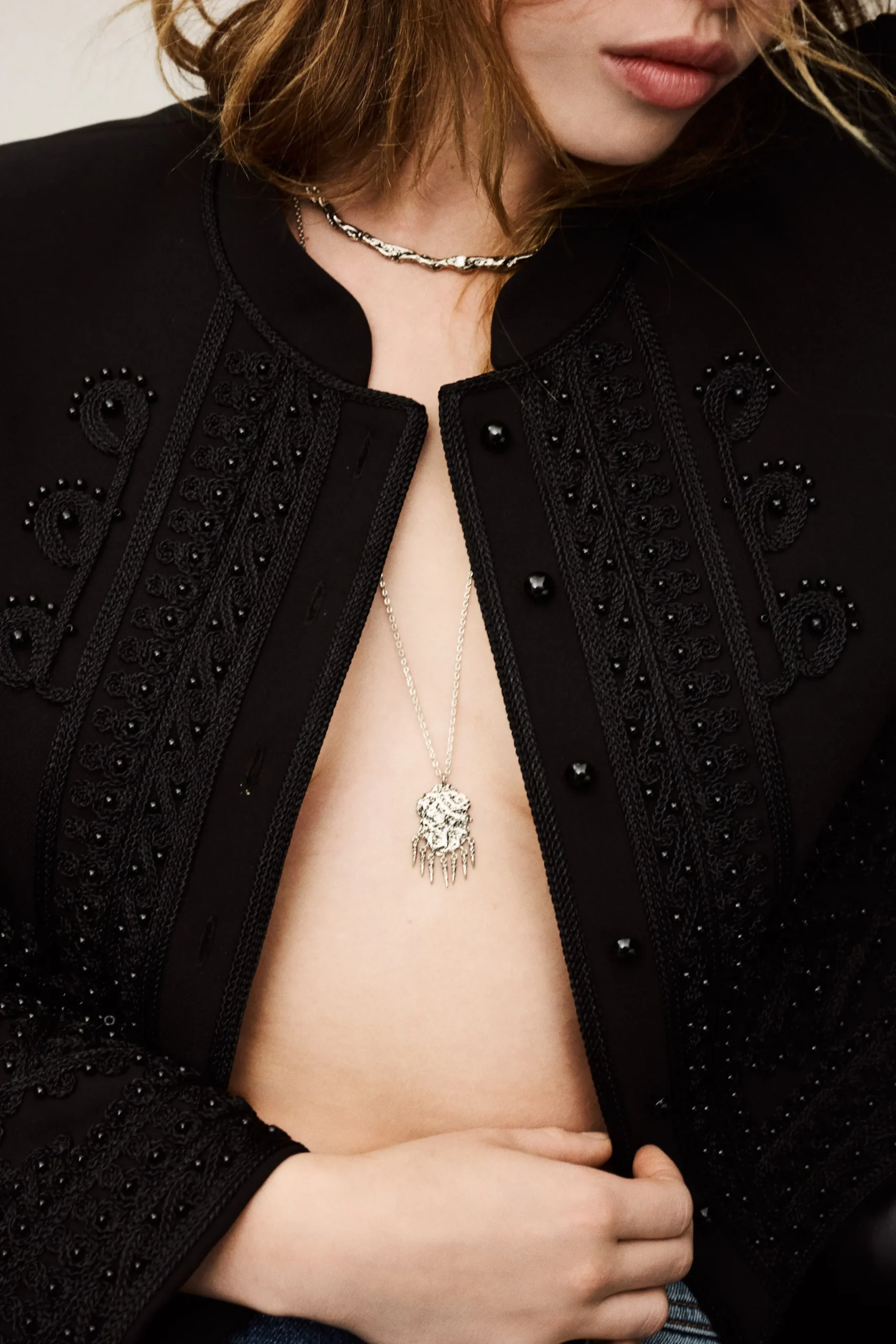 Ba&Sh ANOUCHKA collier pendentif zircon GRIS Online