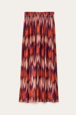 Ba&Sh ARIETTE jupe midi plissée ORANGE Clearance