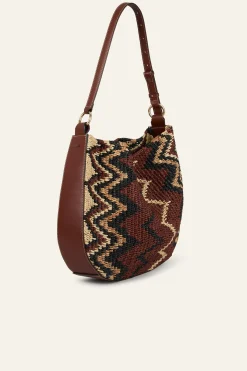 Ba&Sh ARYA sac hobo raphia NOIR New