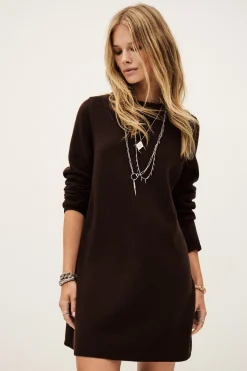 Ba&Sh ATES robe pull maille MARRON Sale