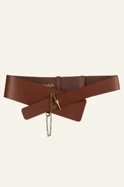 Ba&Sh BAINA ceinture cuir MARRON Hot