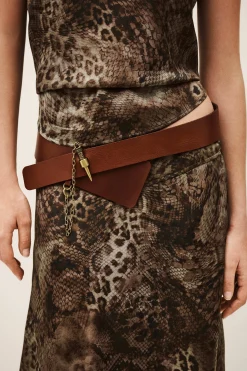 Ba&Sh BAINA ceinture cuir MARRON Hot