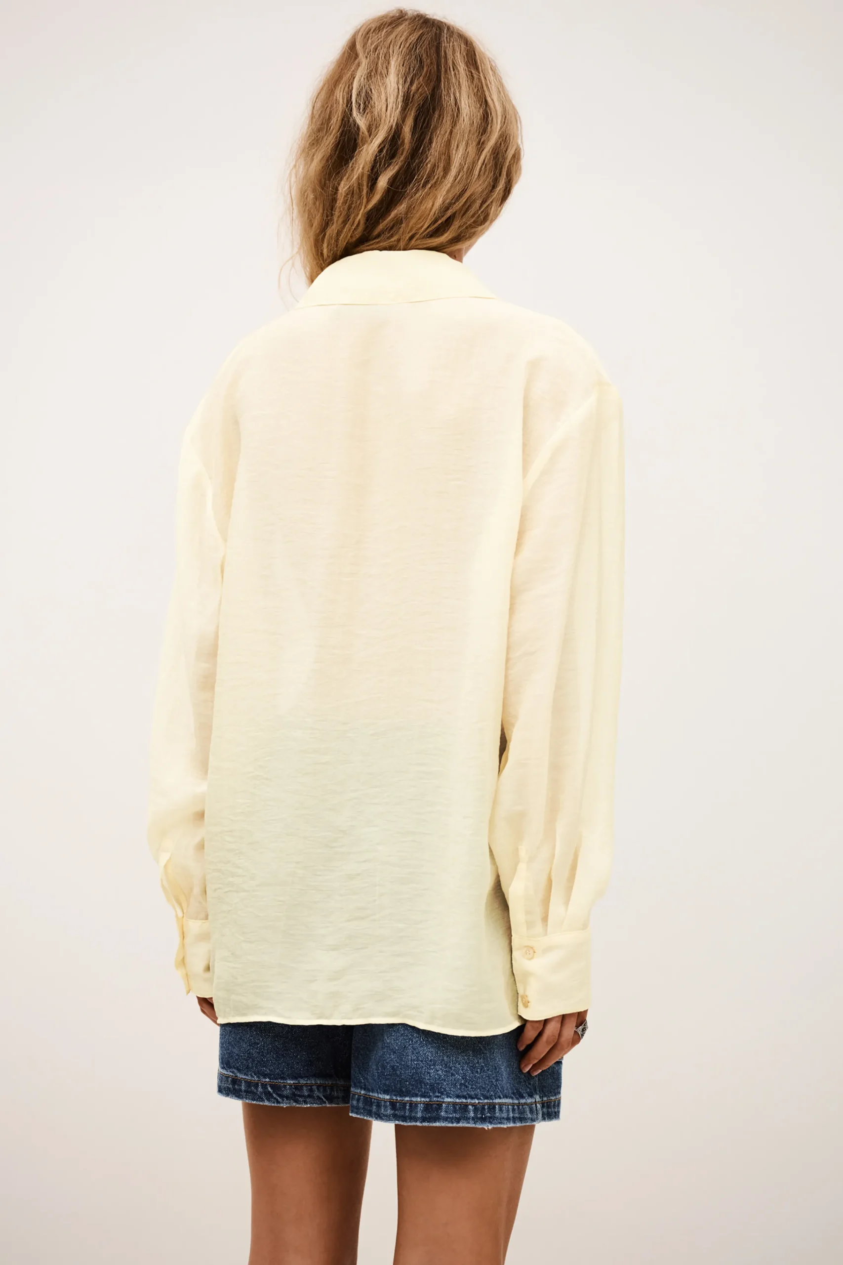 Ba&Sh BAO chemise oversize ample JAUNE New