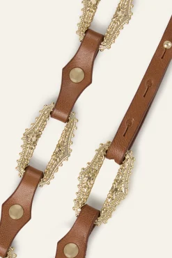 Ba&Sh BAPTISTE ceinture bijoux cuir MARRON Sale