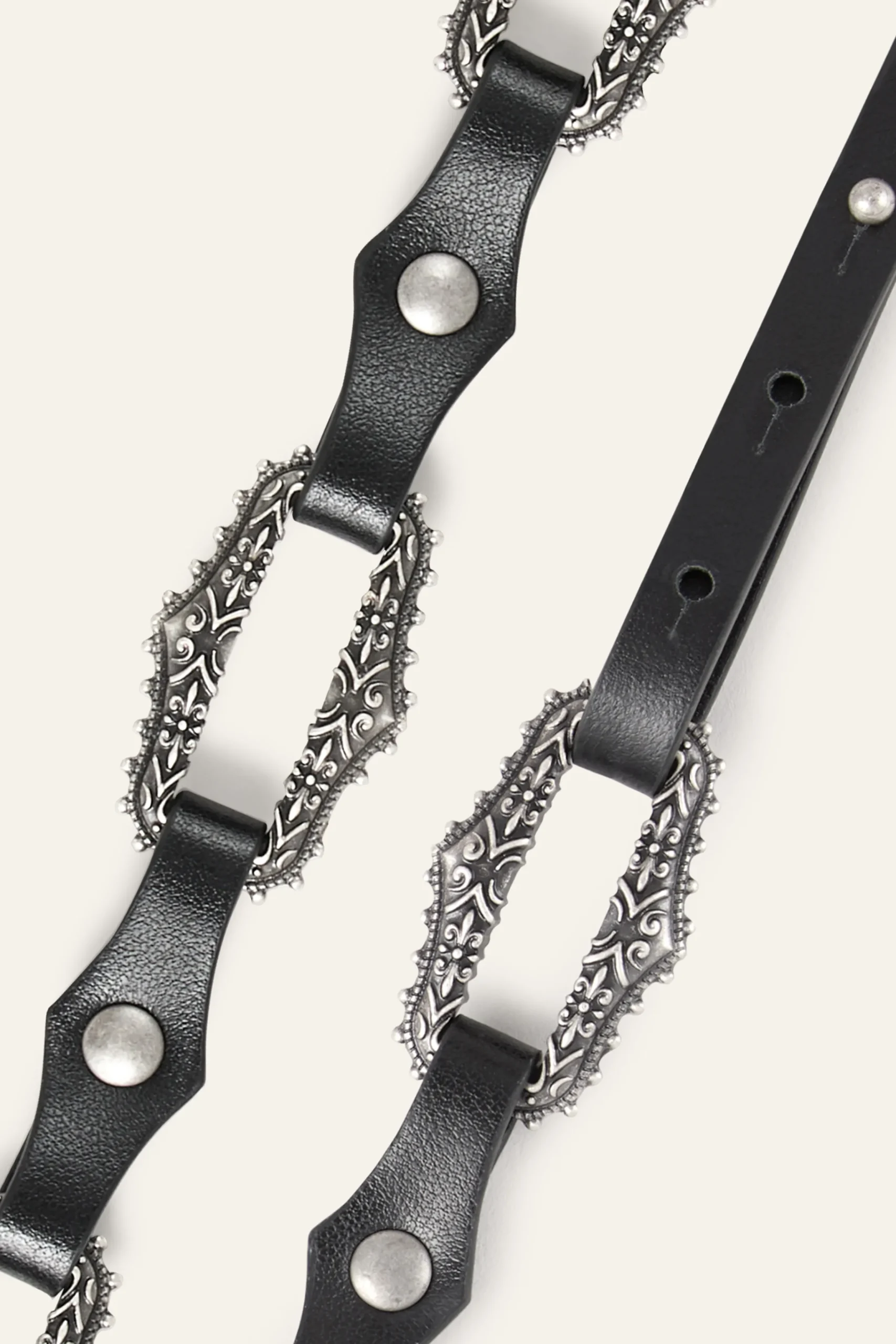 Ba&Sh BAPTISTE ceinture bijoux cuir NOIR