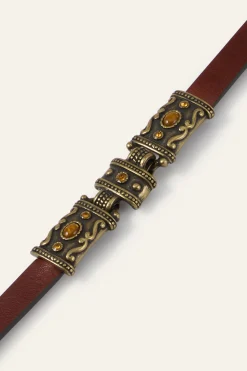 Ba&Sh BARA ceinture cuir MARRON New