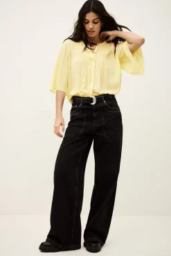 Ba&Sh BARNA chemise fluide JAUNE Outlet