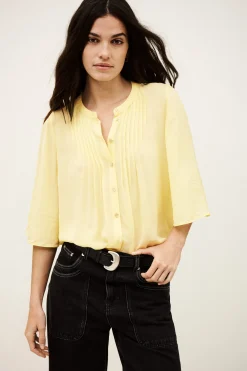 Ba&Sh BARNA chemise fluide JAUNE Outlet
