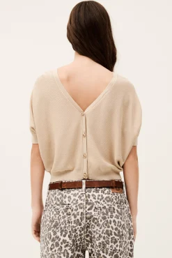 Ba&Sh BASEM pull manches courtes BEIGE Online