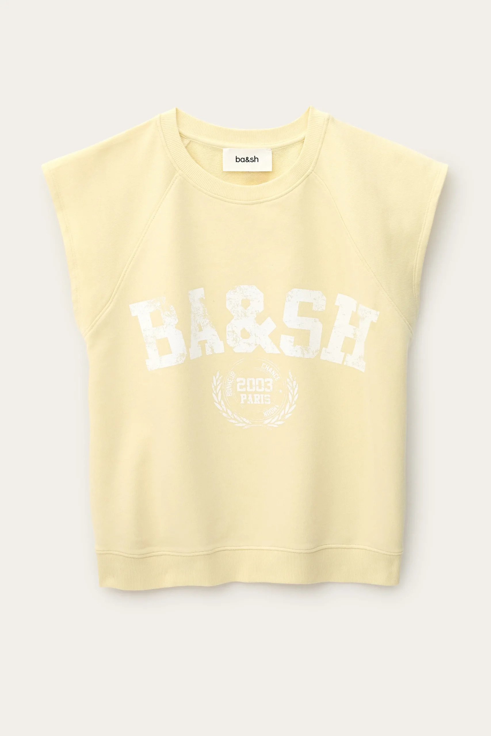 Ba&Sh BEATA sweat sans manches JAUNE Discount