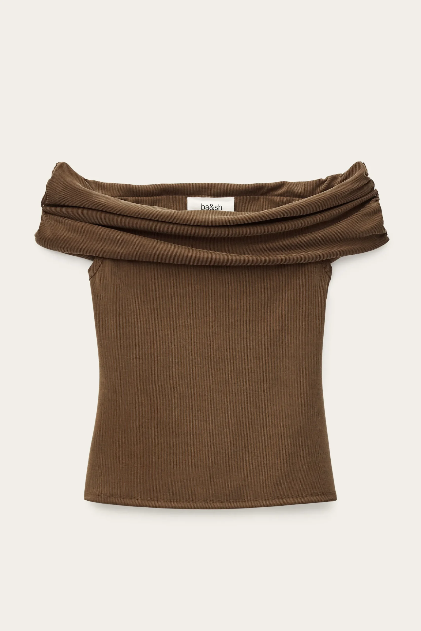 Ba&Sh BENE top jersey épaules MARRON Online