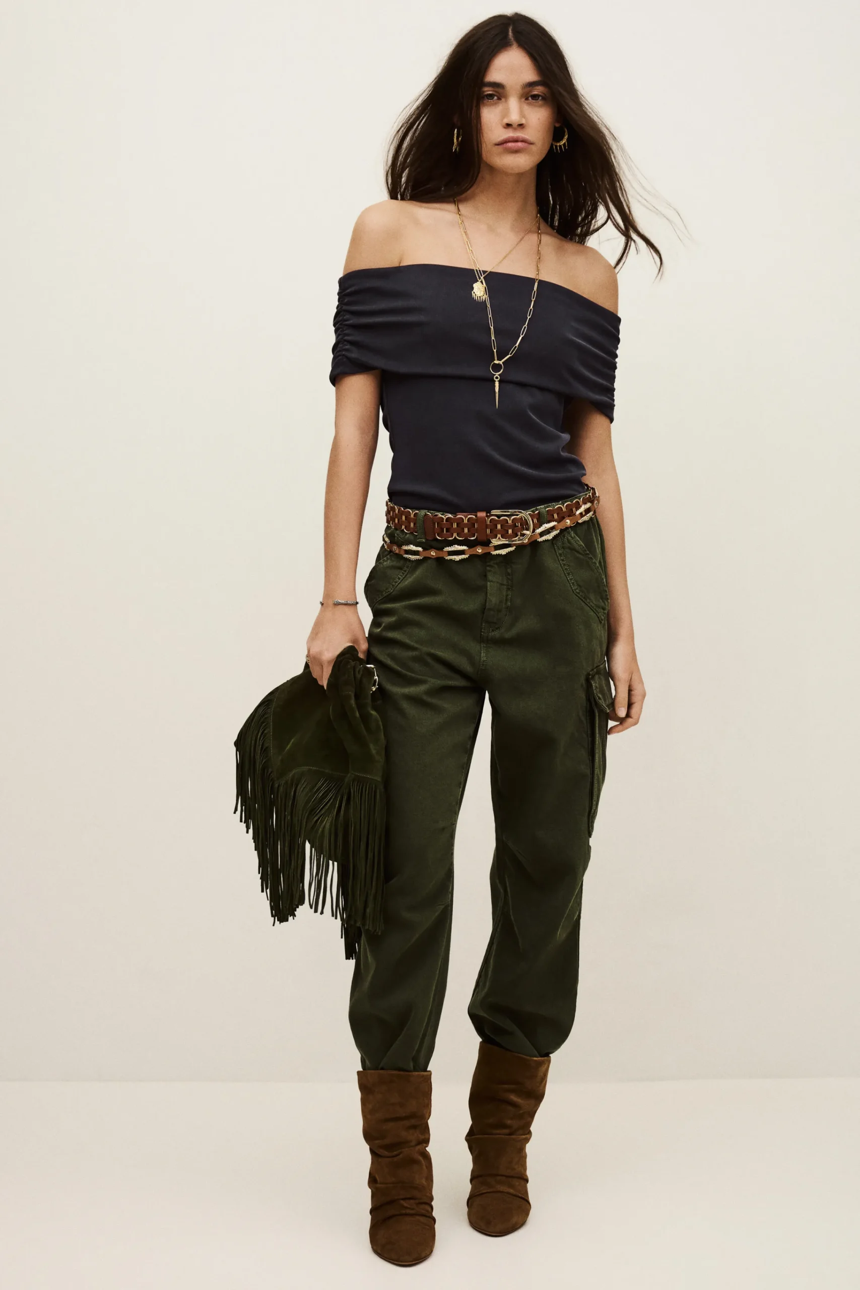 Ba&Sh BENE top jersey épaules BLEU Clearance