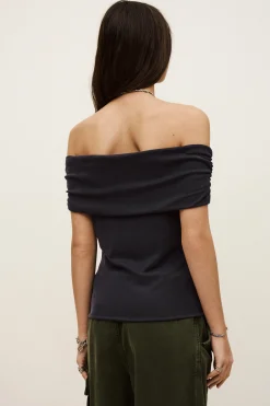 Ba&Sh BENE top jersey épaules BLEU Clearance