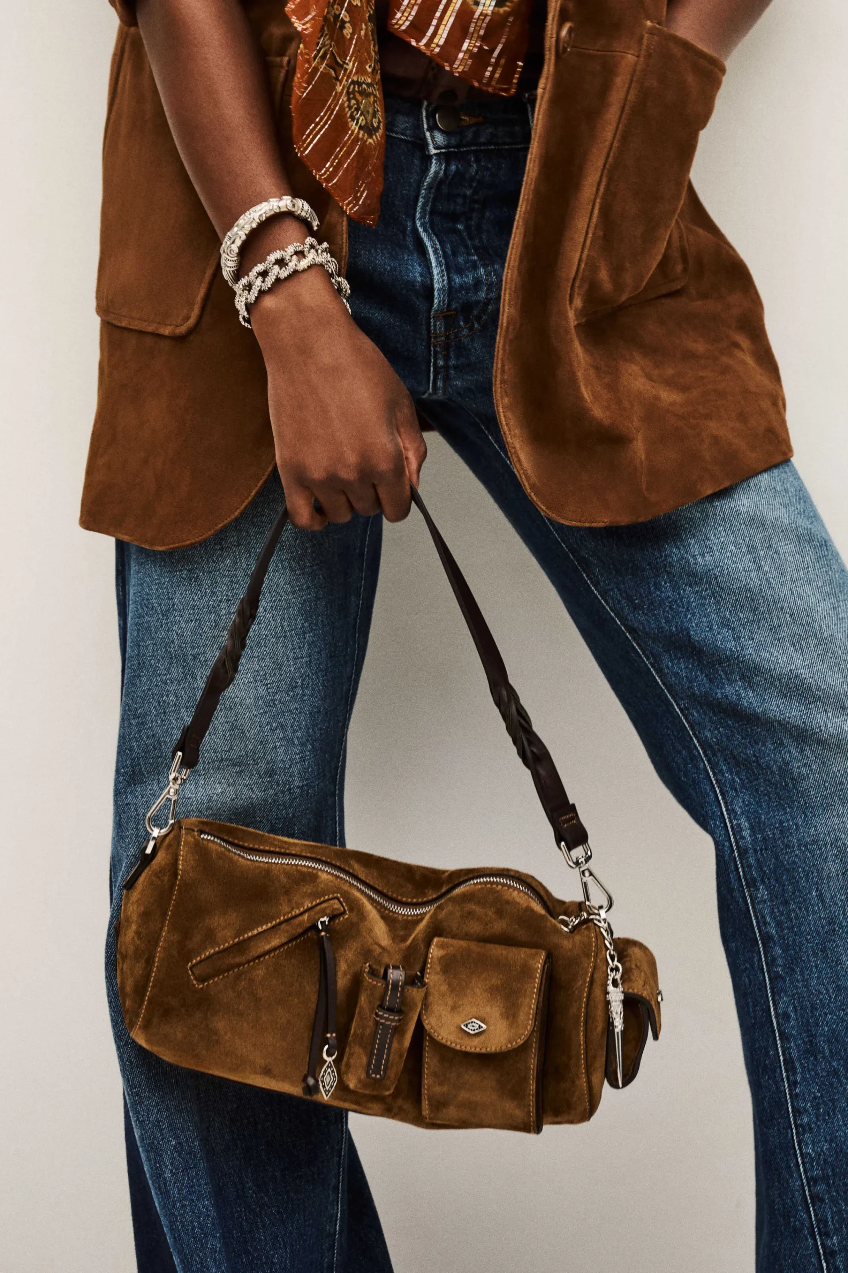 Ba&Sh BENI sac multipoches MARRON Discount