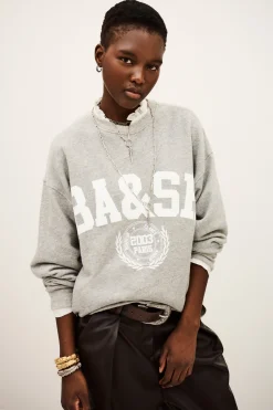 Ba&Sh BENJAMIN sweat bicolore GRIS