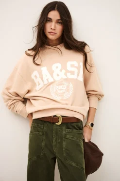 Ba&Sh BENJAMIN sweatshirt coton imprimé BEIGE Best