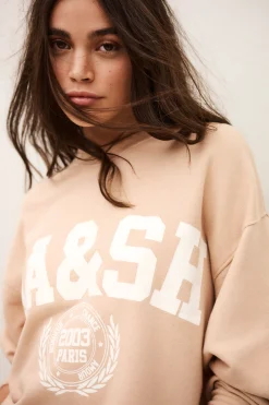 Ba&Sh BENJAMIN sweatshirt coton imprimé BEIGE Best