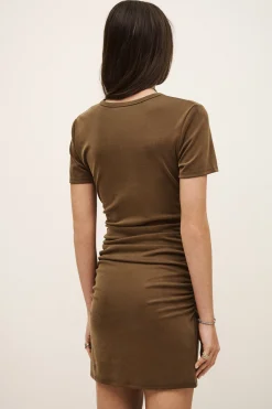 Ba&Sh BEONA robe courte jersey MARRON Online