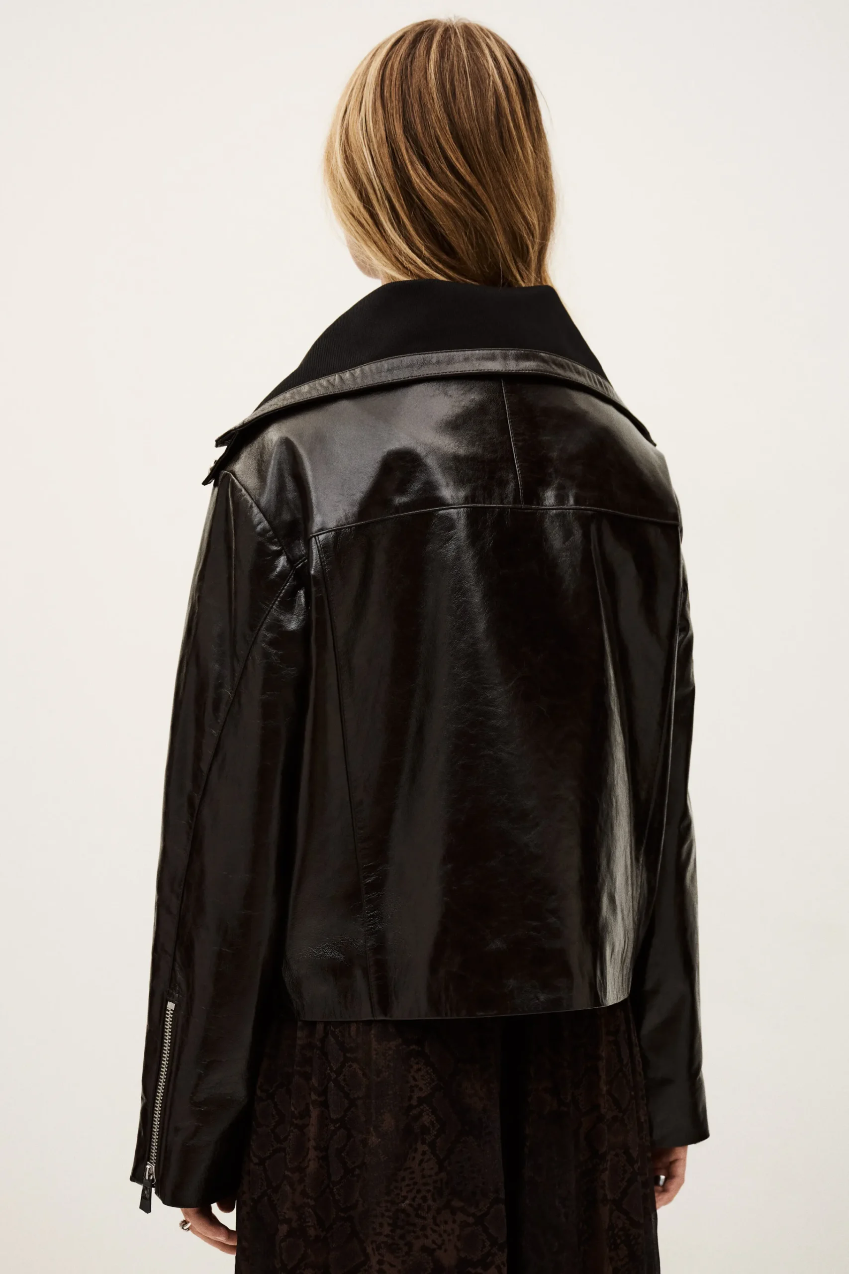 Ba&Sh BERNIE blouson en cuir MARRON New