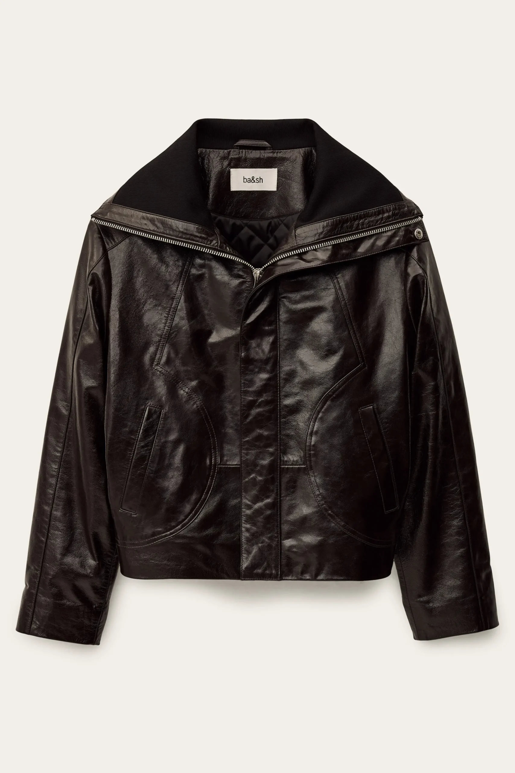 Ba&Sh BERNIE blouson en cuir MARRON New