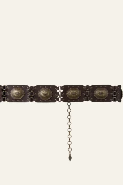 Ba&Sh BESTY ceinture cuir western MARRON New