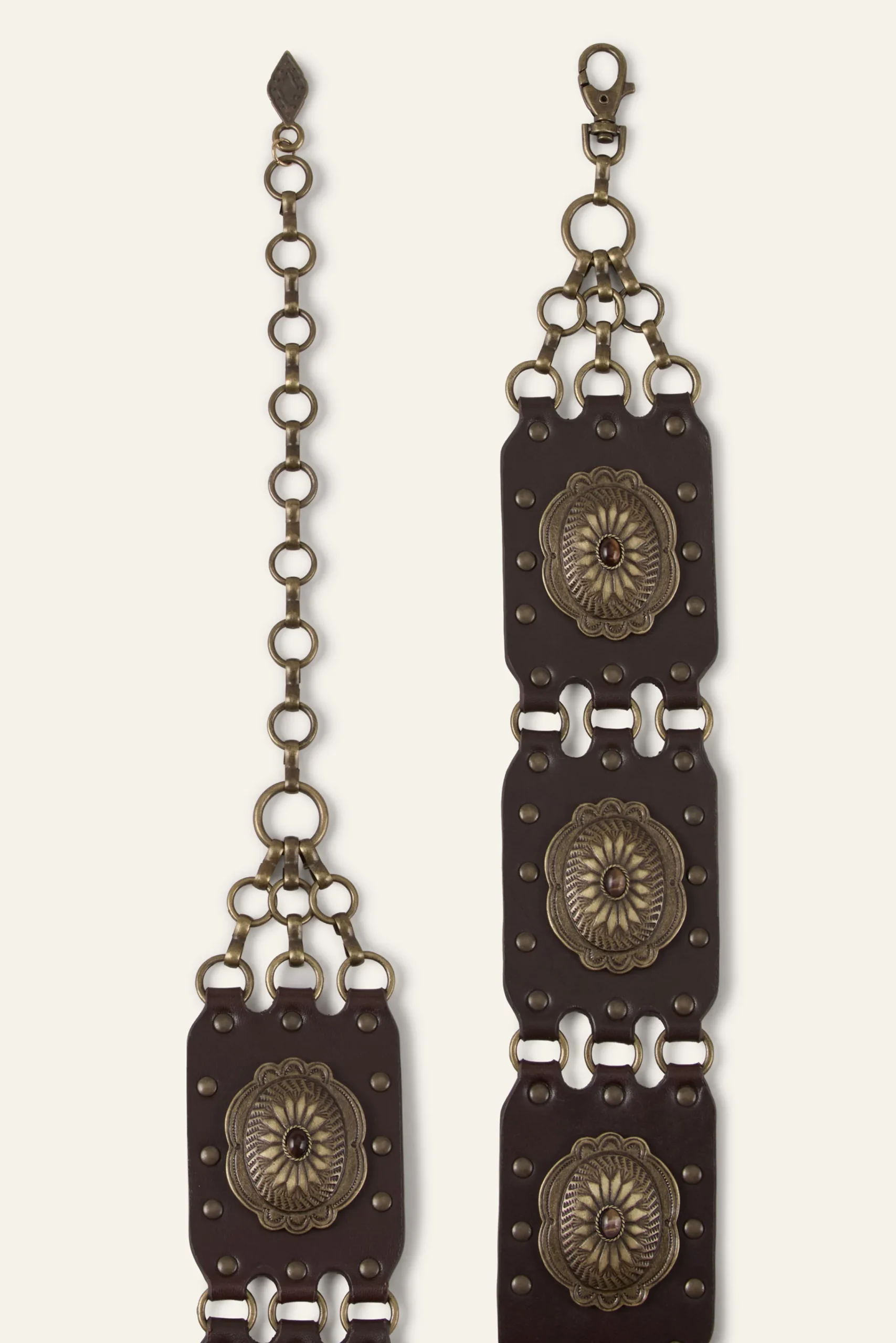 Ba&Sh BESTY ceinture cuir western MARRON New