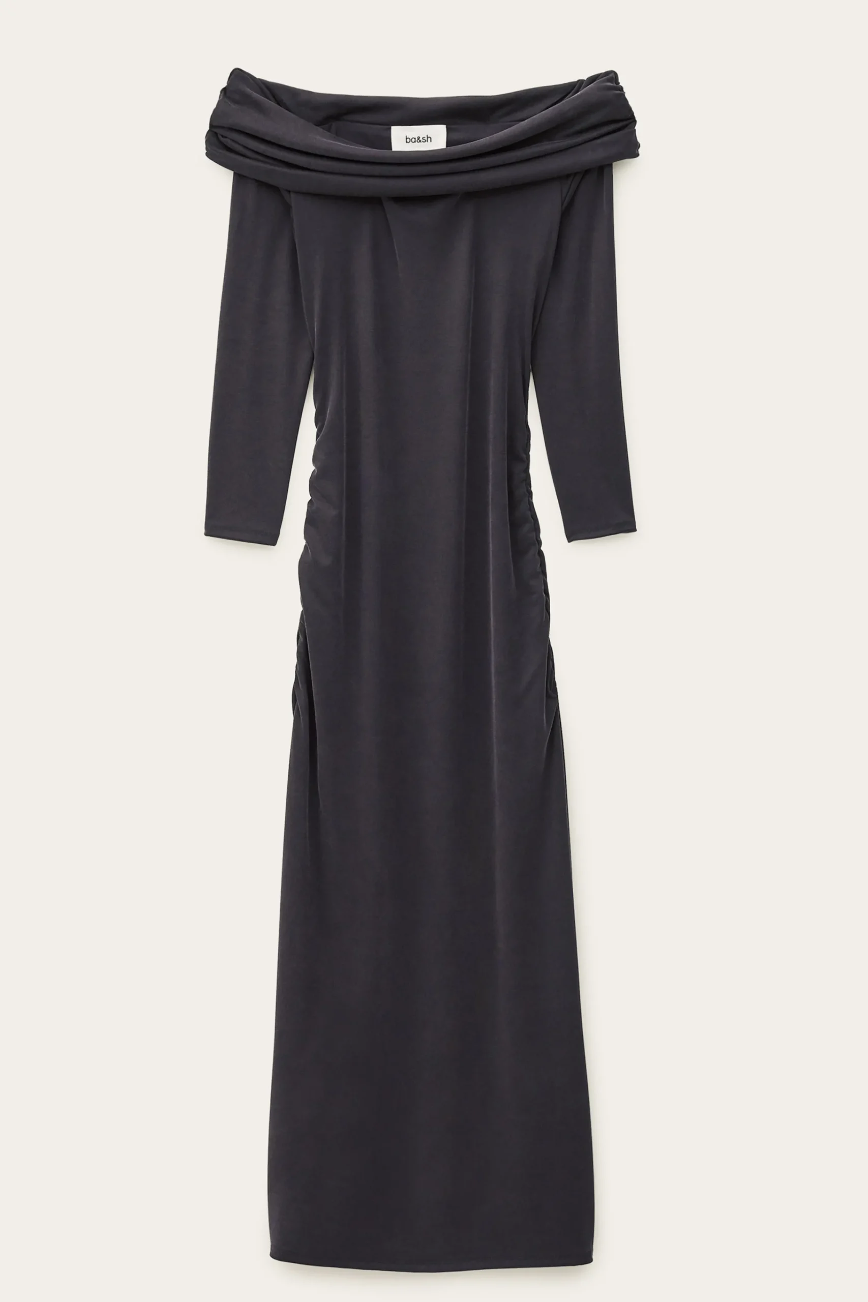 Ba&Sh BETTINA robe midi épaules BLEU Discount