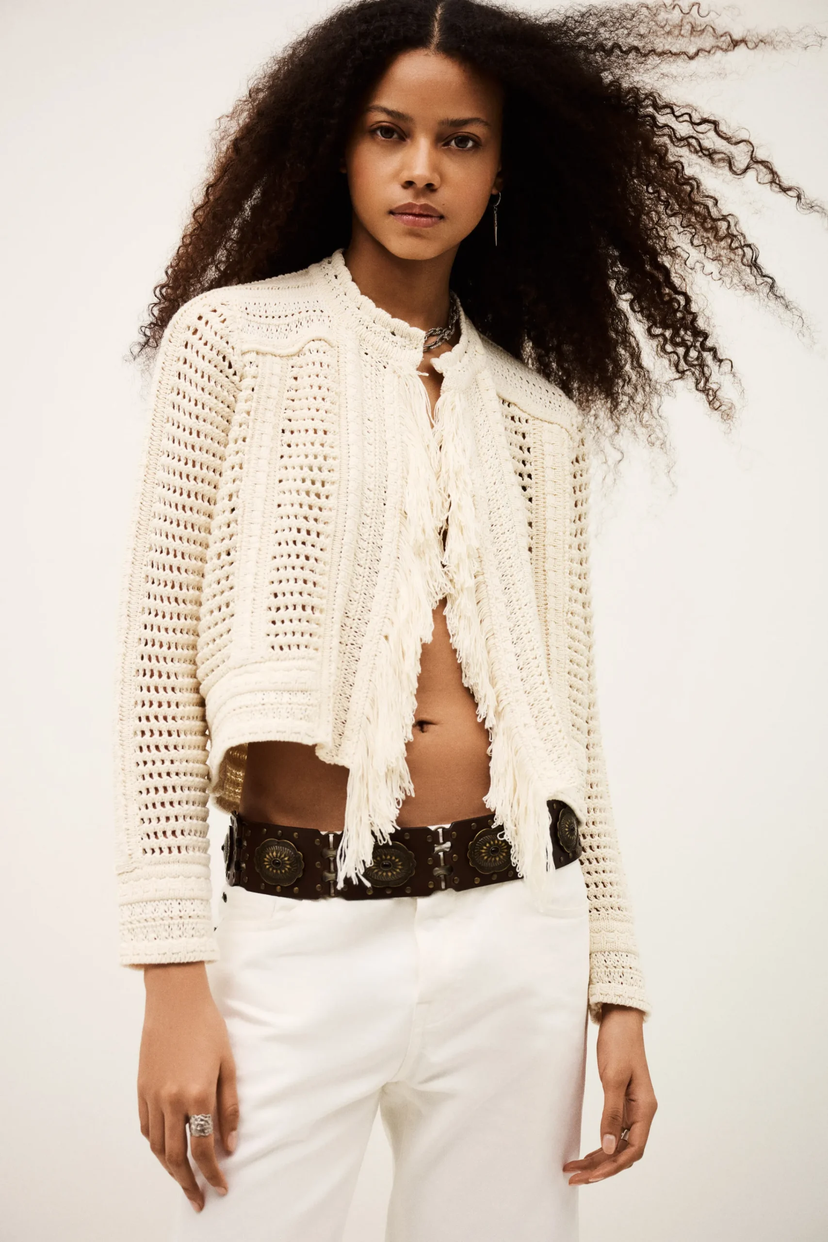 Ba&Sh BIANCA cardigan maille ECRU New