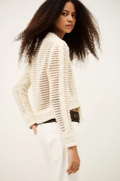 Ba&Sh BIANCA cardigan maille ECRU New