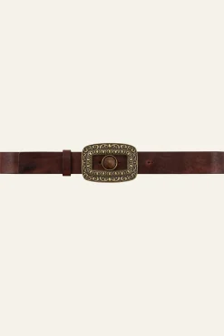 Ba&Sh BONI ceinture cuir MARRON Outlet