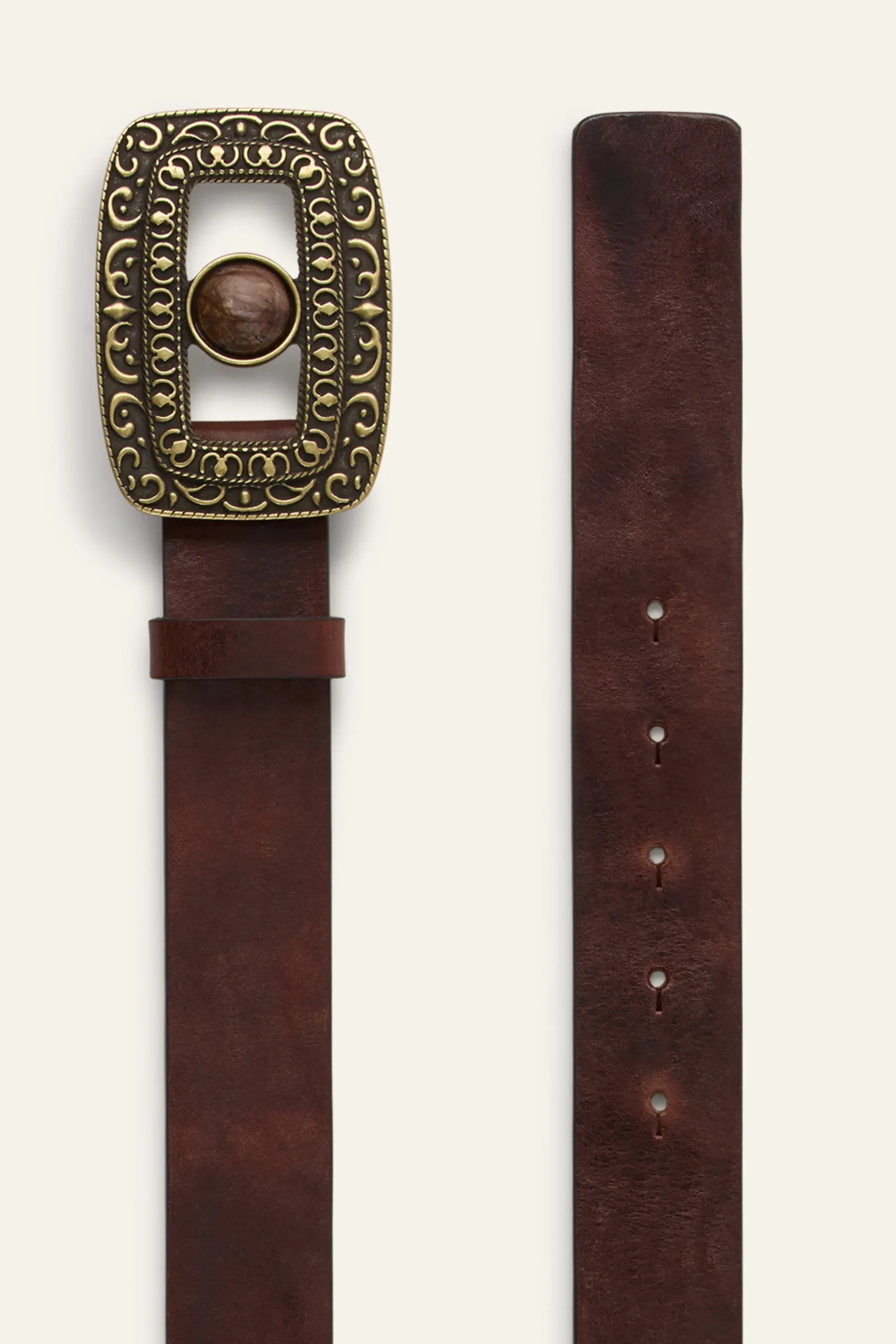 Ba&Sh BONI ceinture cuir MARRON Outlet