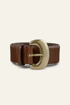 Ba&Sh BRAD ceinture cuir MARRON Sale