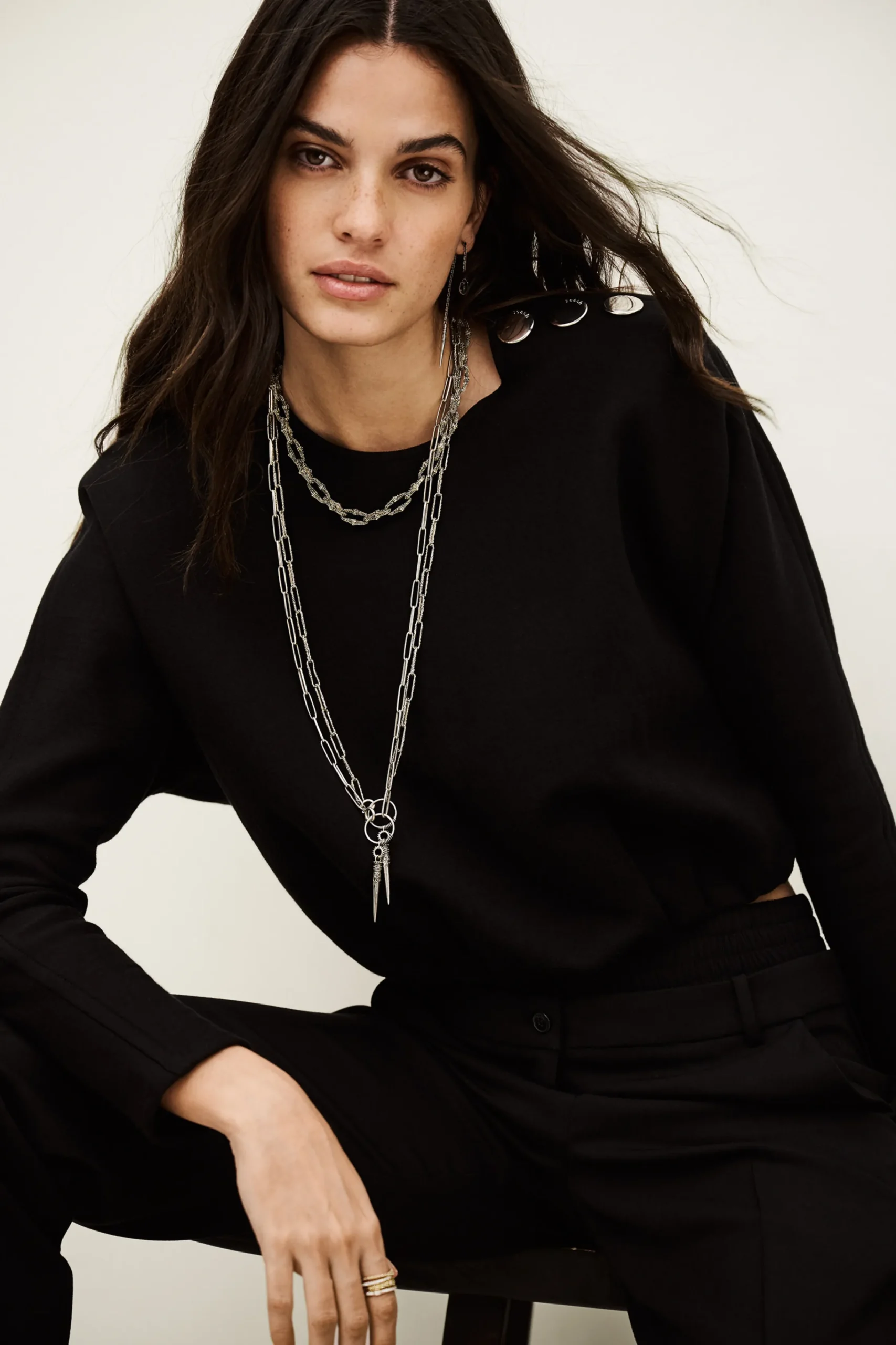 Ba&Sh BRANNY top bouffant kimono NOIR Discount
