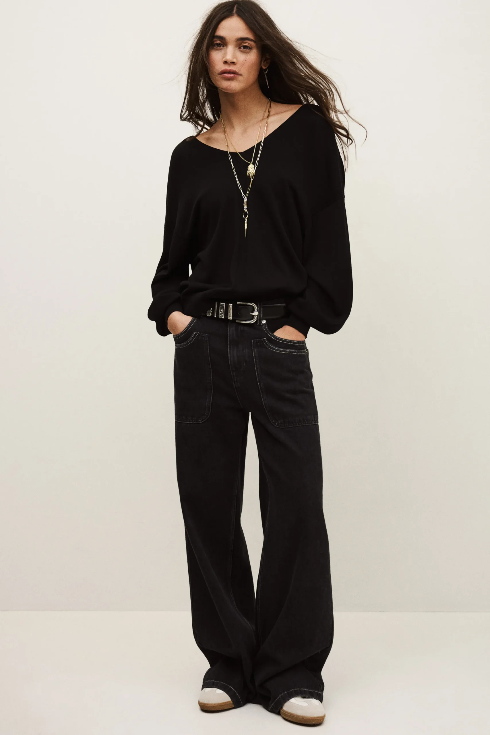 Ba&Sh BRENDA pull col V NOIR