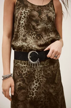 Ba&Sh BRUNA ceinture large NOIR Outlet